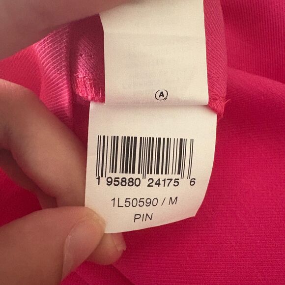 Karen Kane Pollee High Rise Pleat Front Shorts Hot Pink Linen Blend Size Medium - Picture 6 of 6